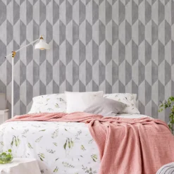 GoodHome Garnet Grey Geometric Silver Effect Textured Wallpaper 14 GoodHome Garnet Grey Geometric Silver Effect Textured Wallpaper -Trade Point Sale goodhome garnet grey geometric silver effect textured wallpaper5059340409276 21i