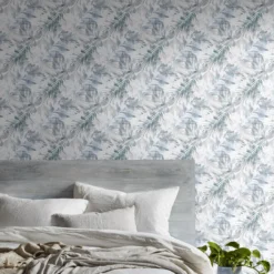 GoodHome Jarava Blue Leaves Textured Wallpaper -Trade Point Sale goodhome jarava blue leaves textured wallpaper3663602561460 01i bq