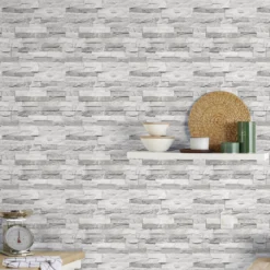 GoodHome Jori Grey & White Brick Textured Wallpaper 9 GoodHome Jori Grey & White Brick Textured Wallpaper -Trade Point Sale goodhome jori grey white brick textured wallpaper3663602560326 01i bq