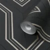 GoodHome Lisle Charcoal Geometric Metallic Effect Textured Wallpaper 2 GoodHome Lisle Charcoal Geometric Metallic Effect Textured Wallpaper -Trade Point Sale goodhome lisle charcoal geometric metallic effect textured wallpaper5059340410432 01c
