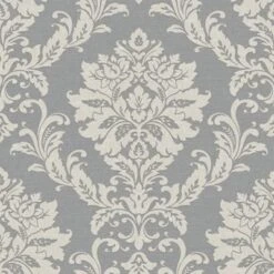GoodHome Mire Grey Damask Woven Effect Textured Wallpaper -Trade Point Sale goodhome mire grey damask woven effect textured wallpaper3663602559887 39c bq