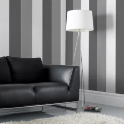 GoodHome Okere Grey & White Striped Textured Wallpaper 7 GoodHome Okere Grey & White Striped Textured Wallpaper -Trade Point Sale goodhome okere grey white striped textured wallpaper5059340487663 01i