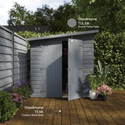 GoodHome Outdoor Dark Oak Satin Quick Dry Wood Stain, 2.5L -Trade Point Sale goodhome outdoor dark oak satin quick dry wood stain 2 5l5059340297460 19i EN 2022