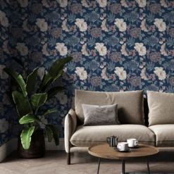 GoodHome Padworth Navy Woven Effect Textured Wallpaper 9 GoodHome Padworth Navy Woven Effect Textured Wallpaper -Trade Point Sale goodhome padworth navy woven effect textured wallpaper5059340831794 02i