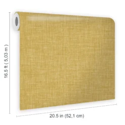 GoodHome Shung Ochre Woven Effect Textured Wallpaper -Trade Point Sale goodhome shung ochre woven effect textured wallpaper5059340410852 02t