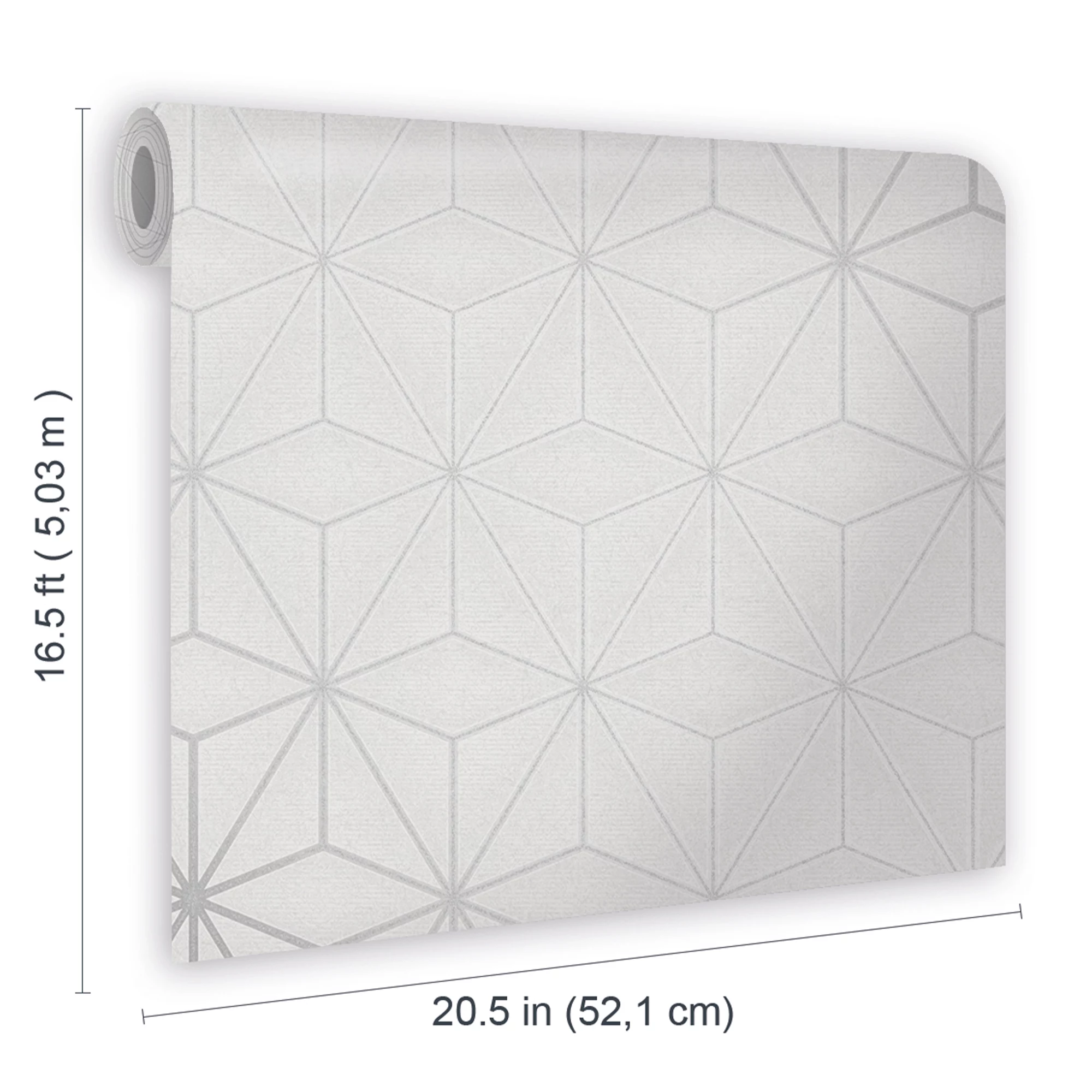 GoodHome Tattenhall Grey Geometric Metallic Effect Textured Wallpaper 8 GoodHome Tattenhall Grey Geometric Metallic Effect Textured Wallpaper - Image 6