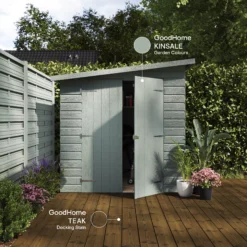 GoodHome Teak Matt Quick Dry Decking Wood Stain, 2.5L -Trade Point Sale goodhome teak matt quick dry decking wood stain 2 5l5059340296777 19i EN 2022