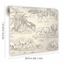 GoodHome Zircon Cream Watering Hole Metallic Effect Smooth Wallpaper -Trade Point Sale goodhome zircon cream watering hole metallic effect smooth wallpaper3663602020325 02t