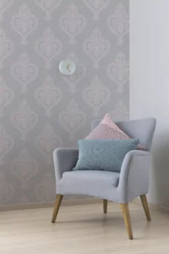 Grandeco Adalyn Blush Grey Damask Mica Effect Embossed Wallpaper -Trade Point Sale grandeco adalyn blush grey damask mica effect embossed wallpaper5411012431600 01i bq