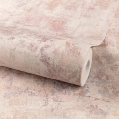 Grandeco Blush Concrete Plaster Effect Embossed Wallpaper