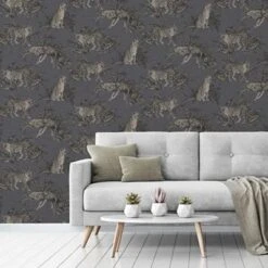 Grandeco Grey Leopard Woven Effect Embossed Wallpaper -Trade Point Sale grandeco grey leopard woven effect embossed wallpaper5411012481308 01i bq