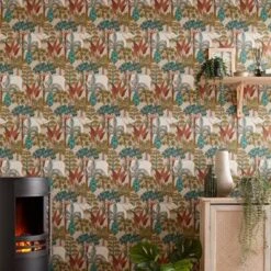 Grandeco Multicolour Elephant Forest Embossed Wallpaper -Trade Point Sale grandeco multicolour elephant forest embossed wallpaper5411012481292 01i