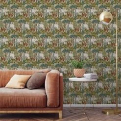 Grandeco Multicolour Elephant Forest Embossed Wallpaper -Trade Point Sale grandeco multicolour elephant forest embossed wallpaper5411012481292 02i bq