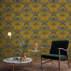 Grandeco Yellow Animal Smooth Wallpaper -Trade Point Sale grandeco yellow animal smooth wallpaper5411012466015 21i