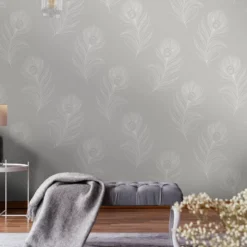 Holden Décor Grey Feather Embossed Wallpaper -Trade Point Sale holden decor grey feather embossed wallpaper5022976492332 01i bq