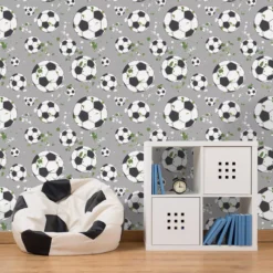 Holden Décor Grey Football Smooth Wallpaper -Trade Point Sale holden decor grey football smooth wallpaper5022976420601 01i bq