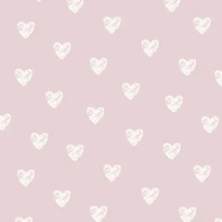 Holden Décor Pink Heart Smooth Wallpaper