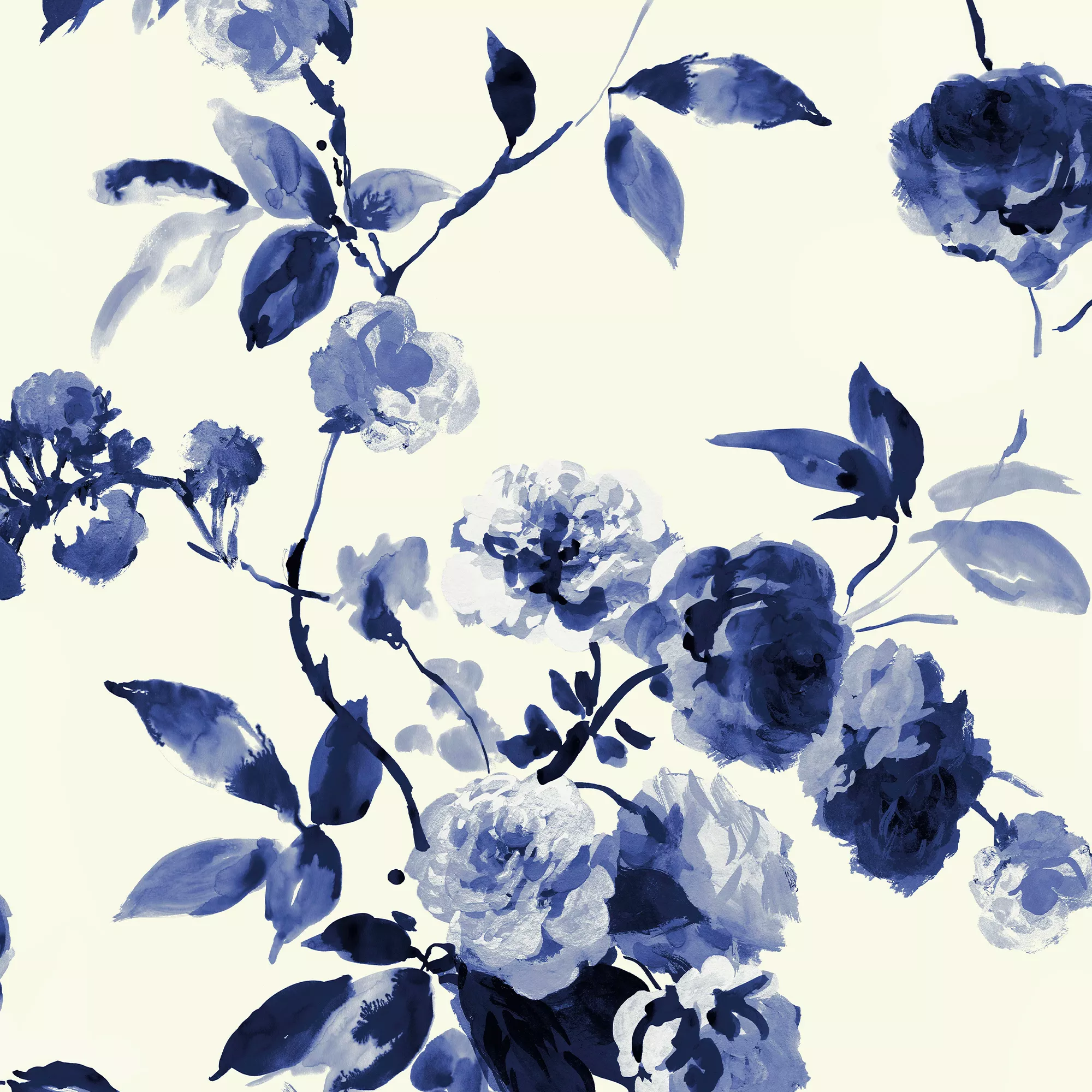 Joules Blue Boho Bloom Smooth Wallpaper 4 Joules Blue Boho Bloom Smooth Wallpaper - Image 2
