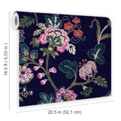 Joules Blue Cottage Floral Smooth Wallpaper -Trade Point Sale joules blue cottage floral smooth wallpaper5011583526998 02t bq