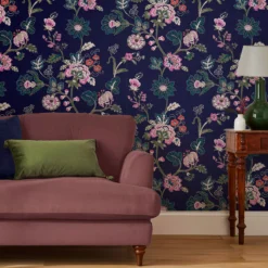 Joules Blue Cottage Floral Smooth Wallpaper -Trade Point Sale joules blue cottage floral smooth wallpaper5011583526998 20i bq