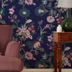 Joules Blue Cottage Floral Smooth Wallpaper -Trade Point Sale joules blue cottage floral smooth wallpaper5011583526998 21i bq