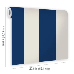 Joules Blue Harborough Stripe Smooth Wallpaper -Trade Point Sale joules blue harborough stripe smooth wallpaper5011583526301 02t bq