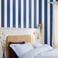 Joules Blue Harborough Stripe Smooth Wallpaper -Trade Point Sale joules blue harborough stripe smooth wallpaper5011583526301 20i bq