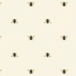 Joules Cream Bee Smooth Wallpaper -Trade Point Sale joules cream bee smooth wallpaper5011583526127 37c bq