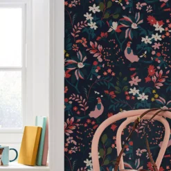 Joules Fields Edge Navy Floral Smooth Wallpaper -Trade Point Sale joules fields edge navy floral smooth wallpaper5011583526844 21i bq