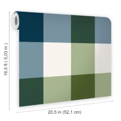 Joules Green Jumbo Gingham Smooth Wallpaper -Trade Point Sale joules green jumbo gingham smooth wallpaper5011583527056 02t bq