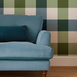 Joules Green Jumbo Gingham Smooth Wallpaper -Trade Point Sale joules green jumbo gingham smooth wallpaper5011583527056 21i bq