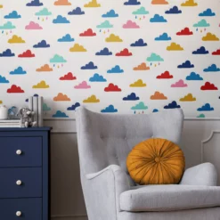 Joules Multicolour Rainbow Cloud Smooth Wallpaper -Trade Point Sale joules multicolour rainbow cloud smooth wallpaper5011583527261 20i bq
