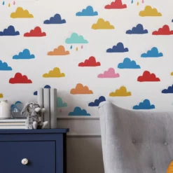 Joules Multicolour Rainbow Cloud Smooth Wallpaper -Trade Point Sale joules multicolour rainbow cloud smooth wallpaper5011583527261 21i bq