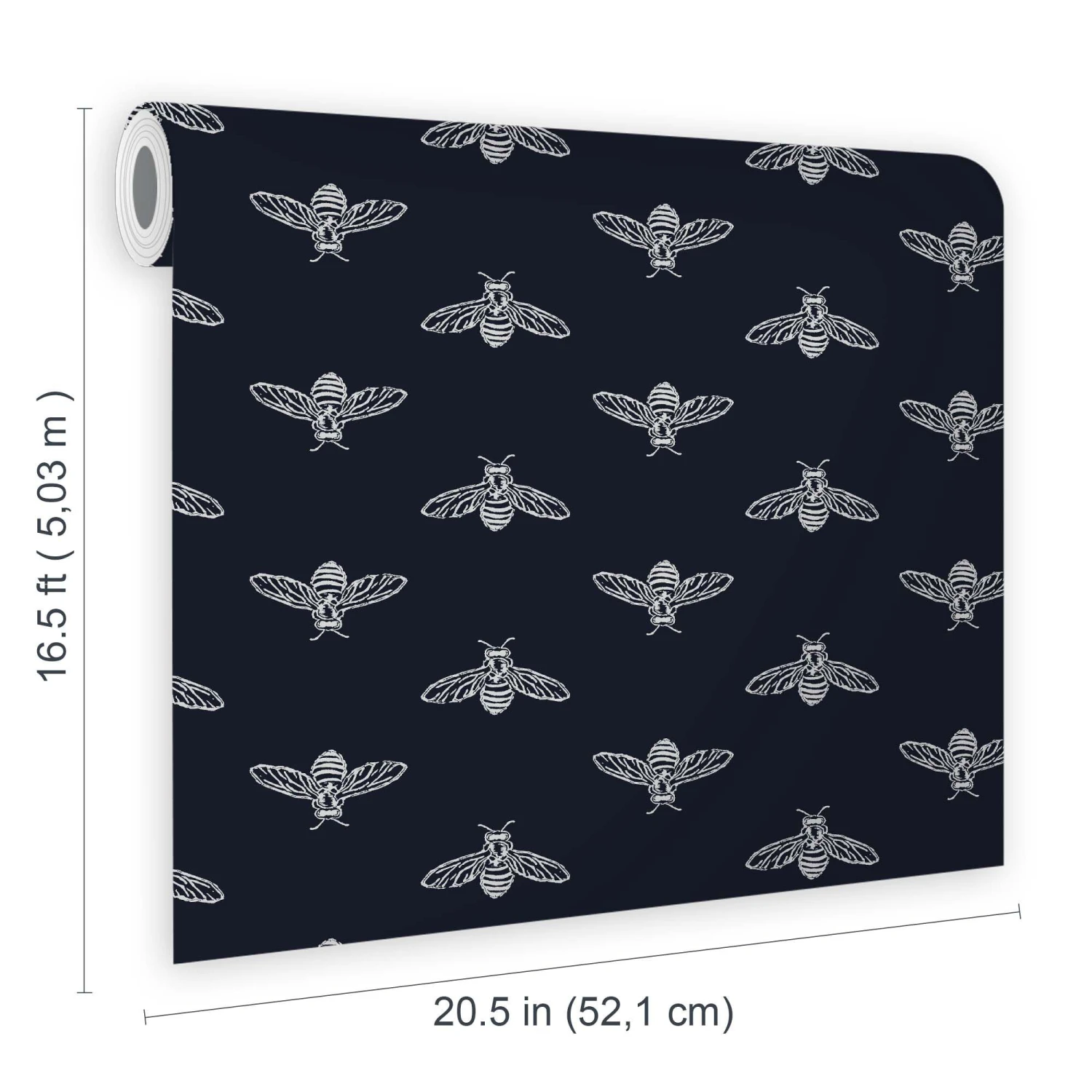 Joules Navy Bee Smooth Wallpaper 8 Joules Navy Bee Smooth Wallpaper - Image 6