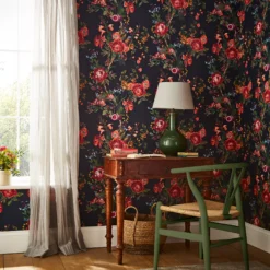 Joules Navy Floral Forest Smooth Wallpaper -Trade Point Sale joules navy floral forest smooth wallpaper5011583526516 21i bq
