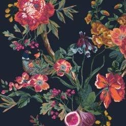 Joules Navy Floral Forest Smooth Wallpaper -Trade Point Sale joules navy floral forest smooth wallpaper5011583526516 37c bq