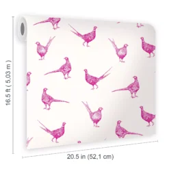 Joules Pink Pheasant Smooth Wallpaper -Trade Point Sale joules pink pheasant smooth wallpaper5011583526332 02t bq