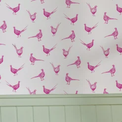 Joules Pink Pheasant Smooth Wallpaper -Trade Point Sale joules pink pheasant smooth wallpaper5011583526332 21i bq