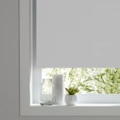 Kitchen & Bathroom Blinds Corded Plain Grey Blackout Roller Blind (W)180cm (L)180cm