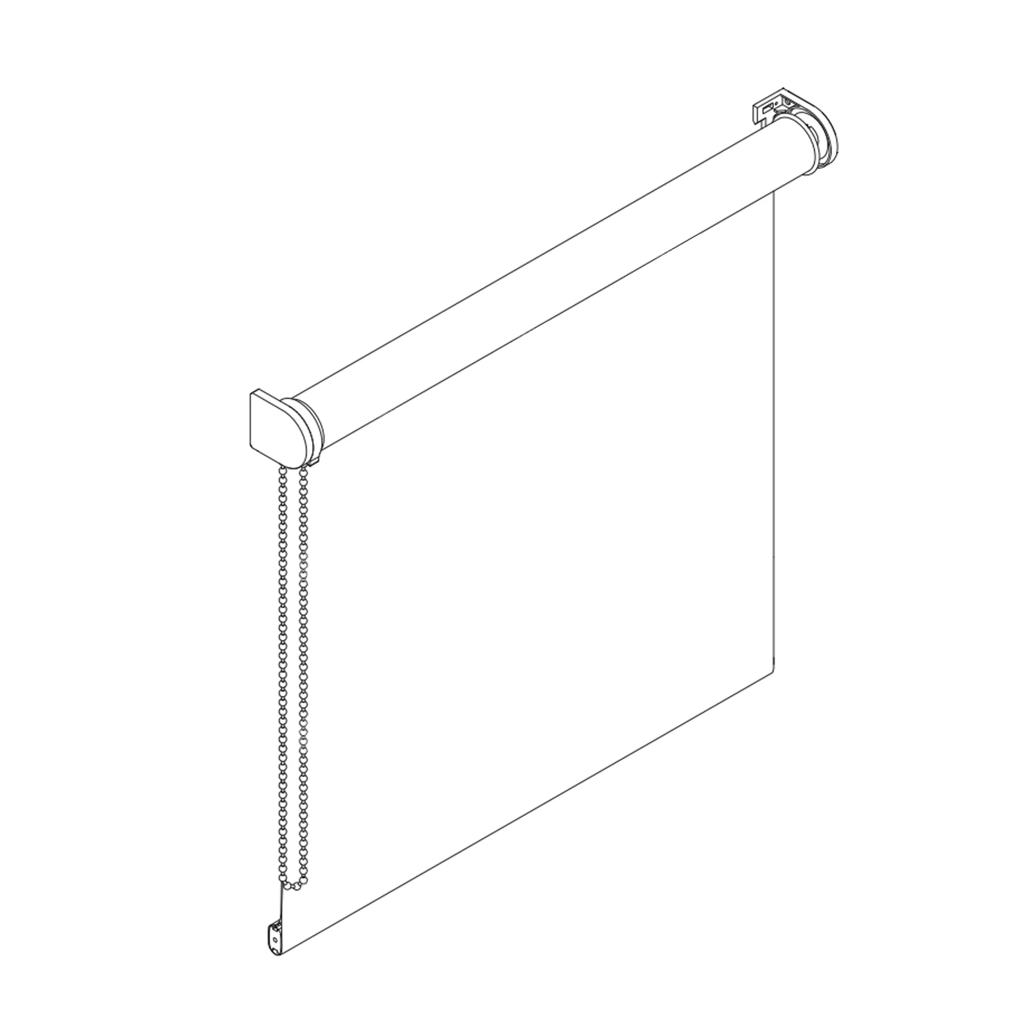 Kitchen & Bathroom Blinds Corded Plain Grey Blackout Roller Blind (W)60cm (L)180cm 5 Kitchen & Bathroom Blinds Corded Plain Grey Blackout Roller Blind (W)60cm (L)180cm - Image 3