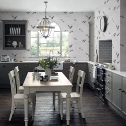 Laura Ashley Animalia Bird Silver Effect Smooth Wallpaper -Trade Point Sale laura ashley animalia bird silver effect smooth wallpaper5011583468267 20i bq