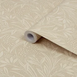Laura Ashley Barley Neutral Leaf Smooth Wallpaper -Trade Point Sale laura ashley barley neutral leaf smooth wallpaper5011583466645 36c bq