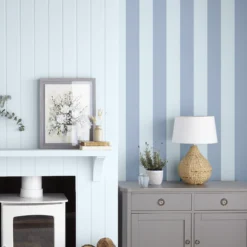 Laura Ashley Core Plains Blue Stripe Smooth Wallpaper -Trade Point Sale laura ashley core plains blue stripe smooth wallpaper5011583492620 20i bq