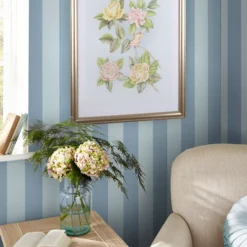 Laura Ashley Core Plains Blue Stripe Smooth Wallpaper -Trade Point Sale laura ashley core plains blue stripe smooth wallpaper5011583492620 21i bq