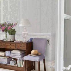Laura Ashley Cottonwood Pearlescent White Trail Smooth Wallpaper -Trade Point Sale laura ashley cottonwood pearlescent white trail smooth wallpaper5011583466676 21i bq