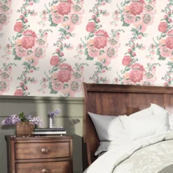 Laura Ashley Country Charm Pink Floral Smooth Wallpaper -Trade Point Sale laura ashley country charm pink floral smooth wallpaper5011583524178 20i bq