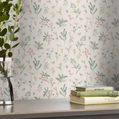 Laura Ashley Country Charm Pink Leaves Smooth Wallpaper -Trade Point Sale laura ashley country charm pink leaves smooth wallpaper5011583524208 21i bq