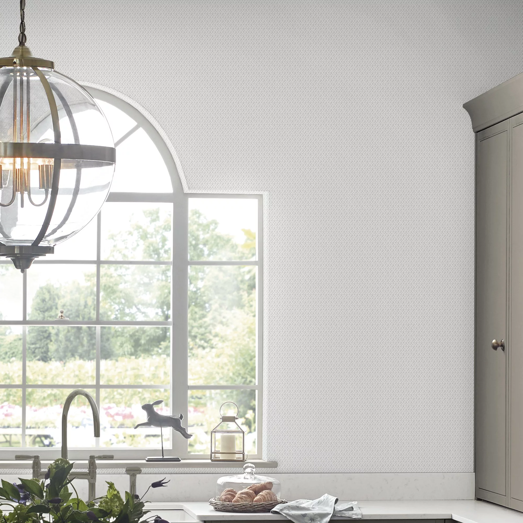 Laura Ashley Edern White Paintable Textured Wallpaper 4 Laura Ashley Edern White Paintable Textured Wallpaper - Image 2