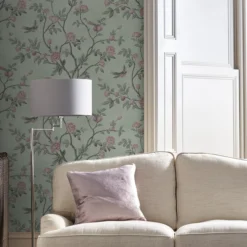 Laura Ashley Eglantine Eau De Nil Trail Smooth Wallpaper -Trade Point Sale laura ashley eglantine eau de nil trail smooth wallpaper5011583467574 21i bq