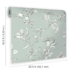 Laura Ashley Elderwood Duck Egg Floral Smooth Wallpaper -Trade Point Sale laura ashley elderwood duck egg floral smooth wallpaper5011583466799 02t bq